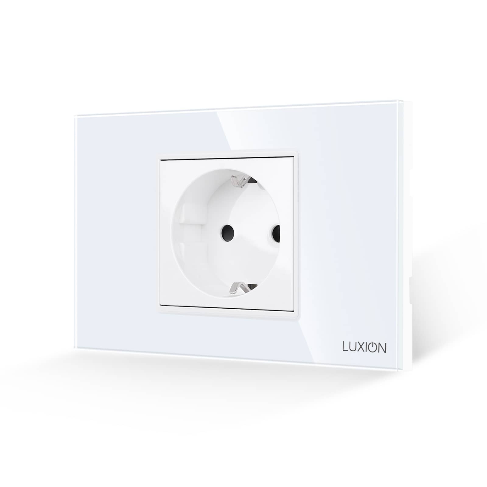 Priza Simpla LUXION cu Rama din Sticla, Standard Italian, 2/3M