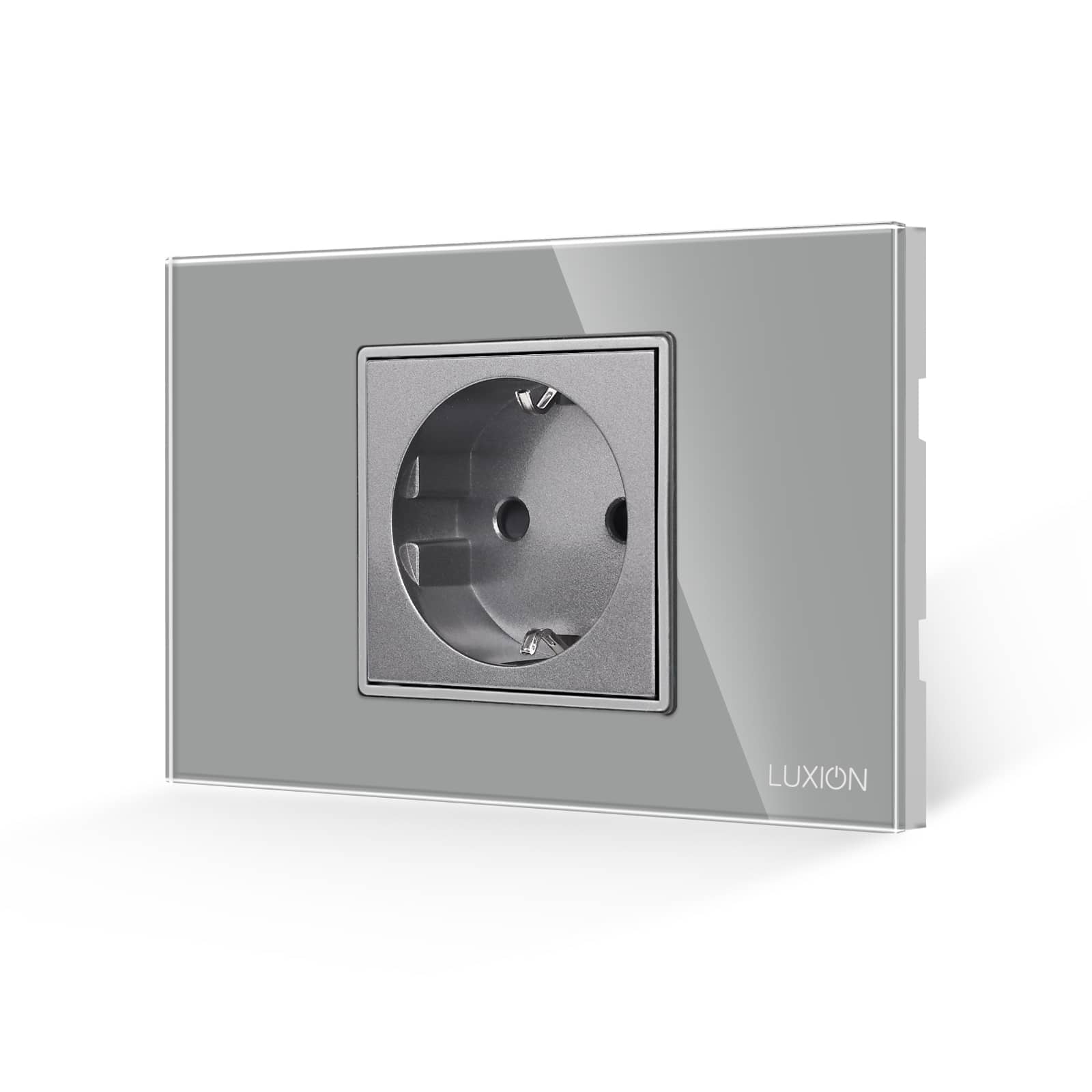 Priza Simpla LUXION cu Rama din Sticla, Standard Italian, 2/3M