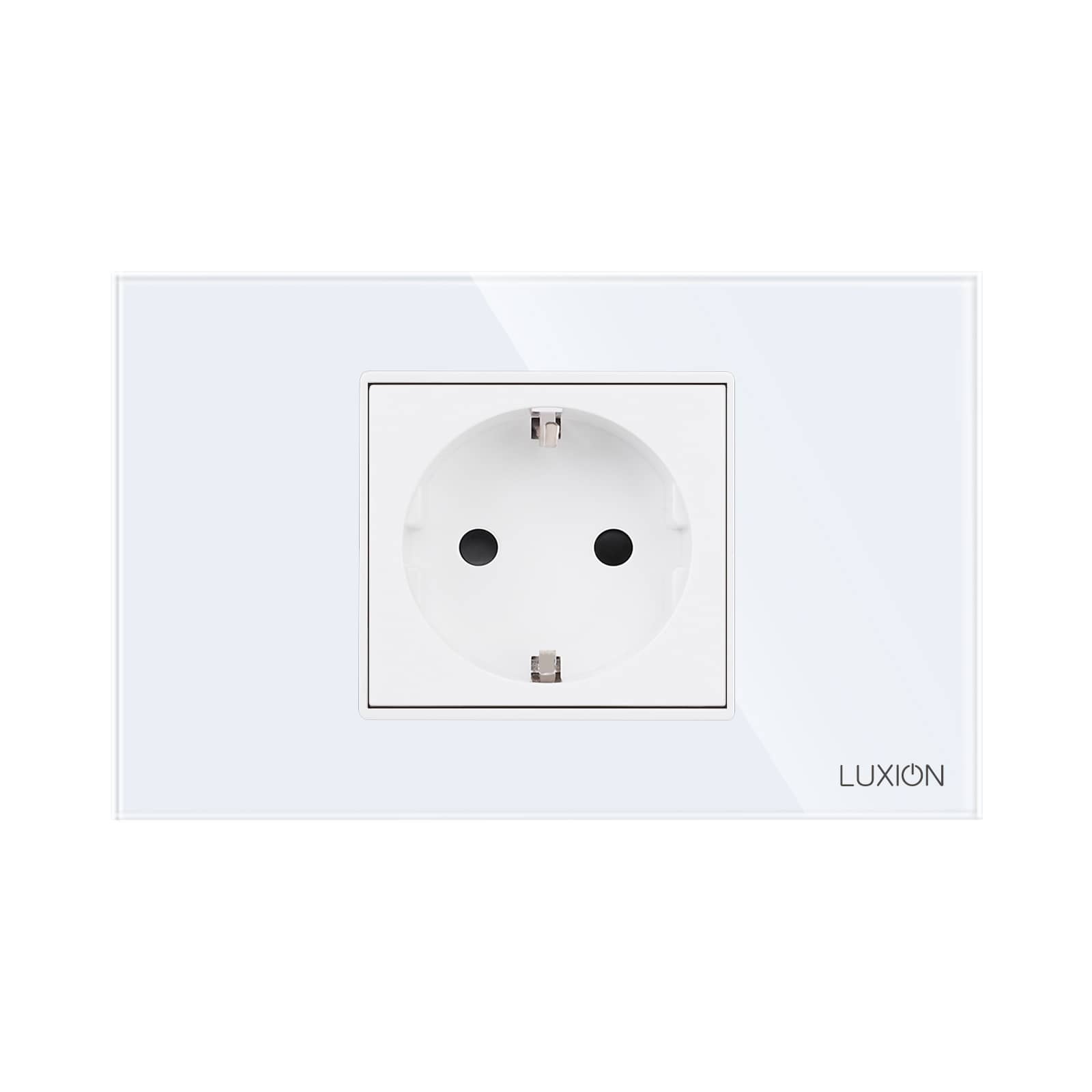 Priza Simpla LUXION cu Rama din Sticla, Standard Italian, 2/3M — imaginea 2