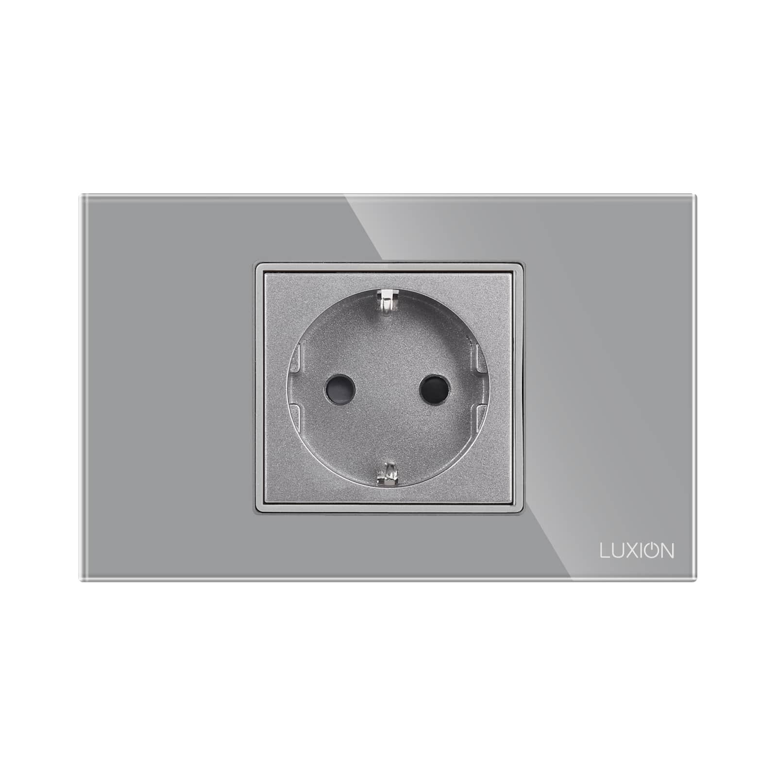 Priza Simpla LUXION cu Rama din Sticla, Standard Italian, 2/3M — imaginea 2