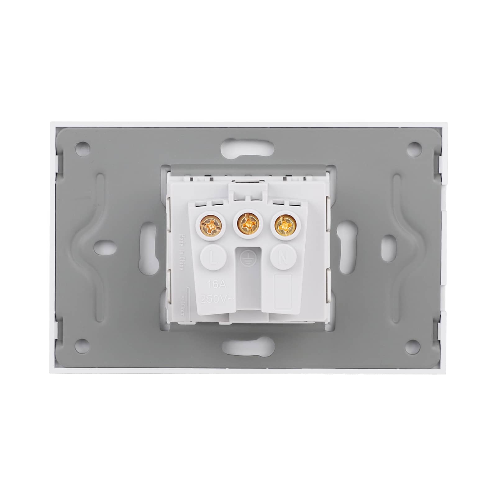 Priza Simpla LUXION cu Rama din Sticla, Standard Italian, 2/3M — imaginea 4