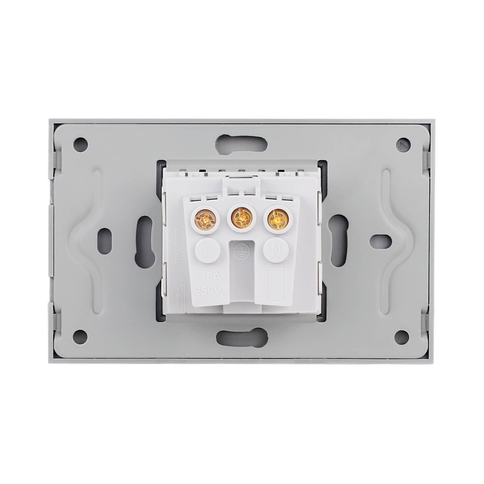 Priza Simpla LUXION cu Rama din Sticla, Standard Italian, 2/3M — imaginea 4
