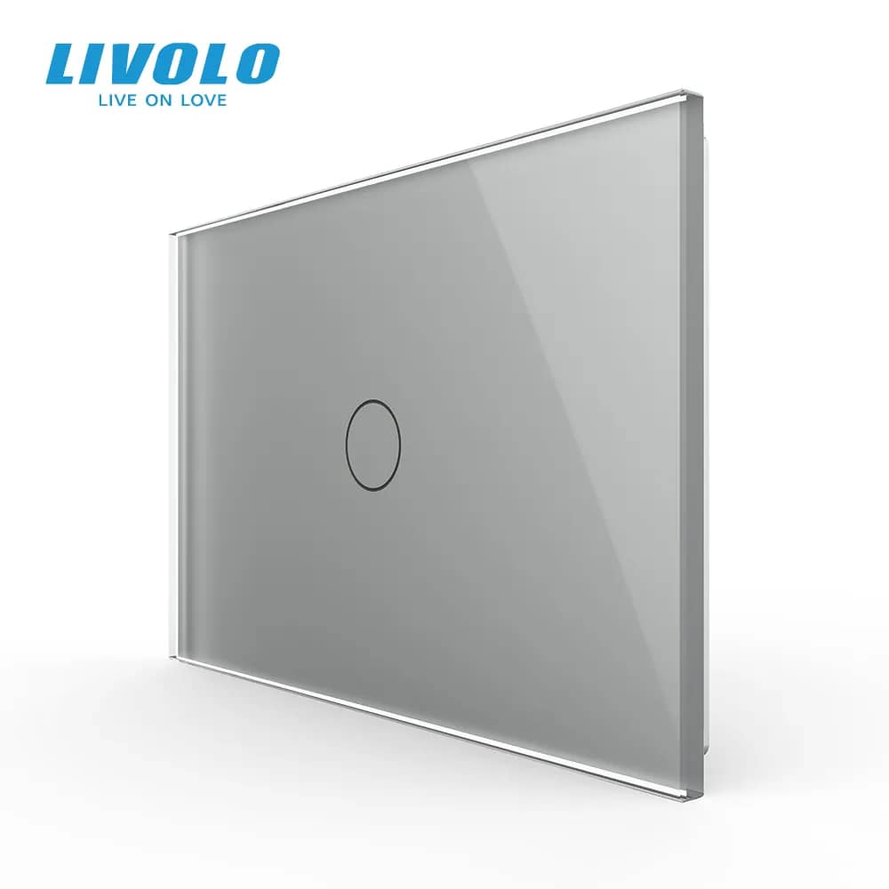 Panou intrerupator simplu cu touch Livolo din sticla, standard Italian - Serie noua — imaginea 5