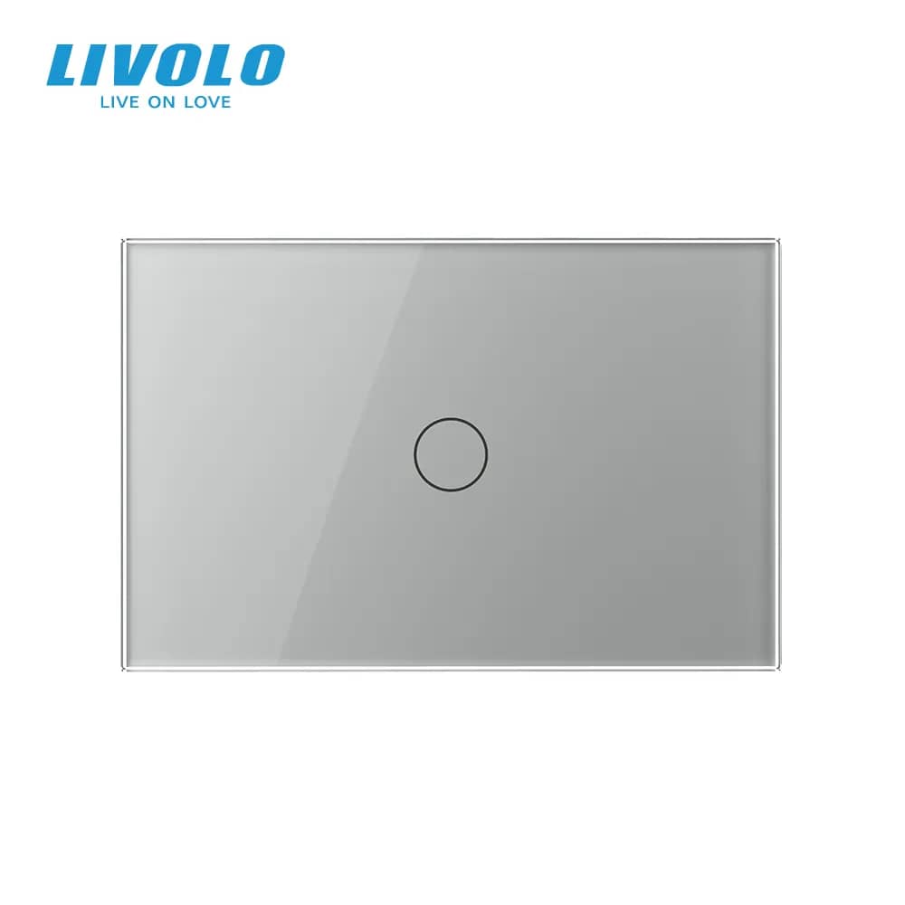 Panou intrerupator simplu cu touch Livolo din sticla, standard Italian - Serie noua — imaginea 6