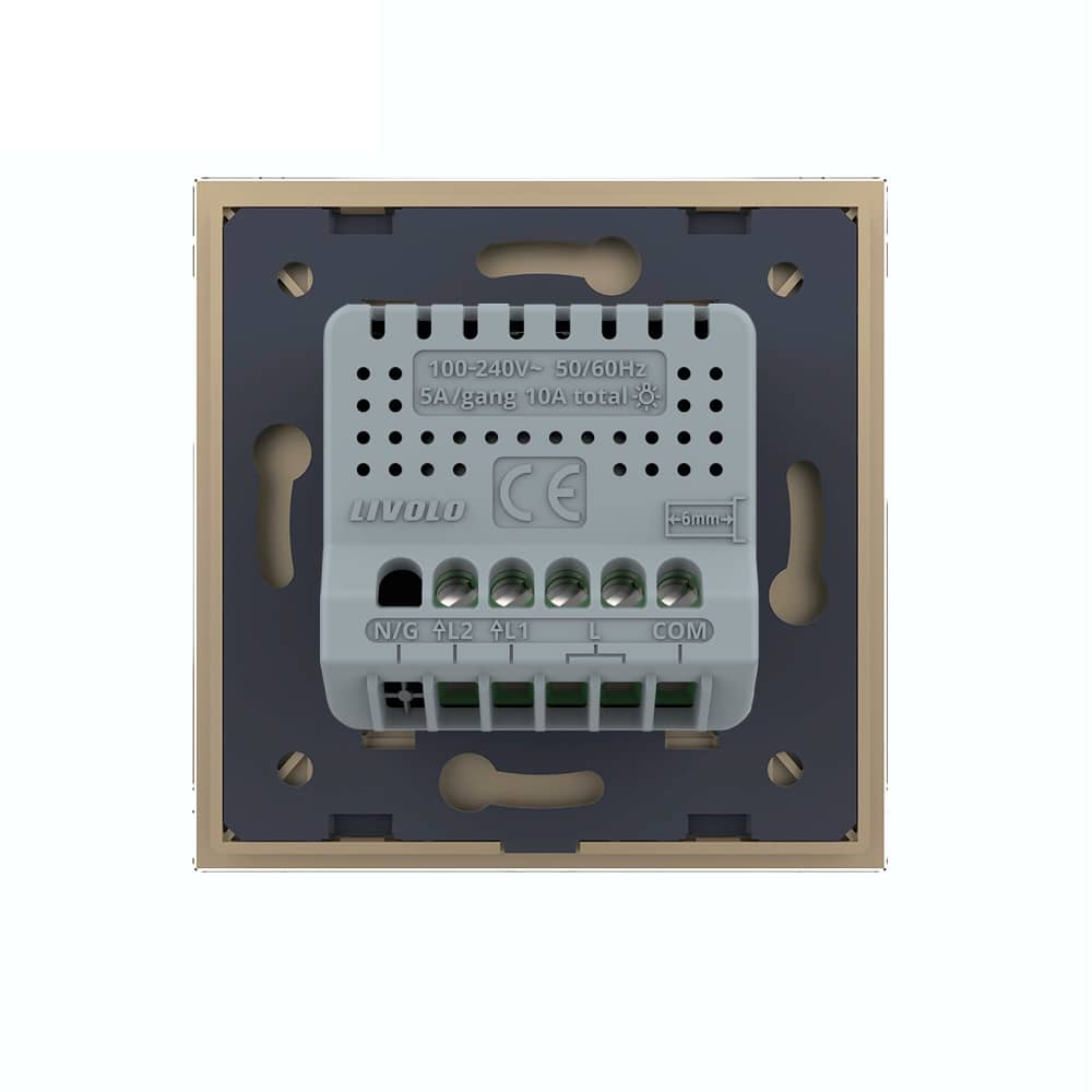 Intrerupator Dublu Cap Scara / Cruce cu Touch LIVOLO - Serie Noua — imaginea 4