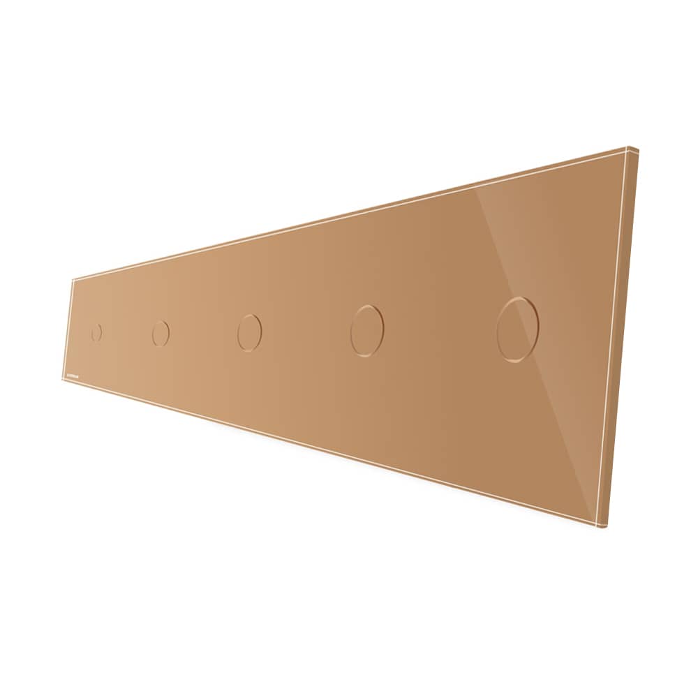 Panou 5 intrerupatoare simple cu touch Livolo din sticla — imaginea 1