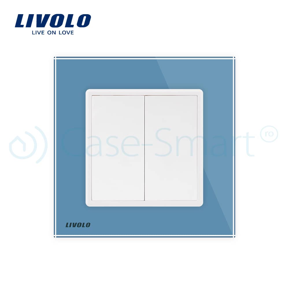 Priza blank/goala Livolo cu rama din sticla — imaginea 2