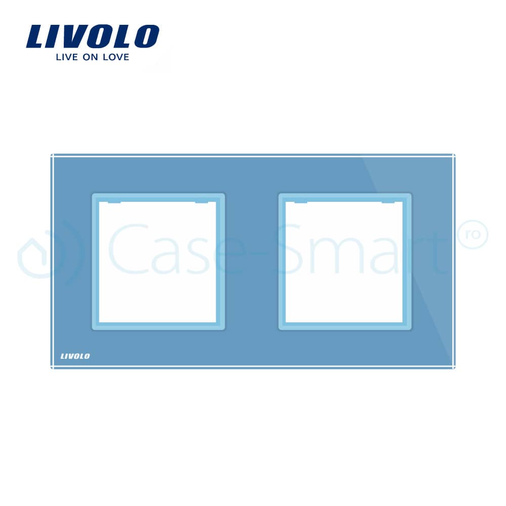 Rama priza dubla Livolo din sticla — imaginea 3