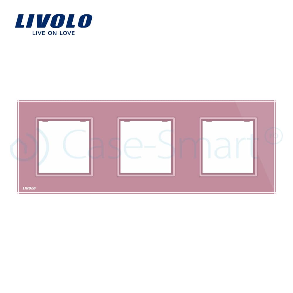 Rama priza tripla Livolo din sticla — imaginea 3
