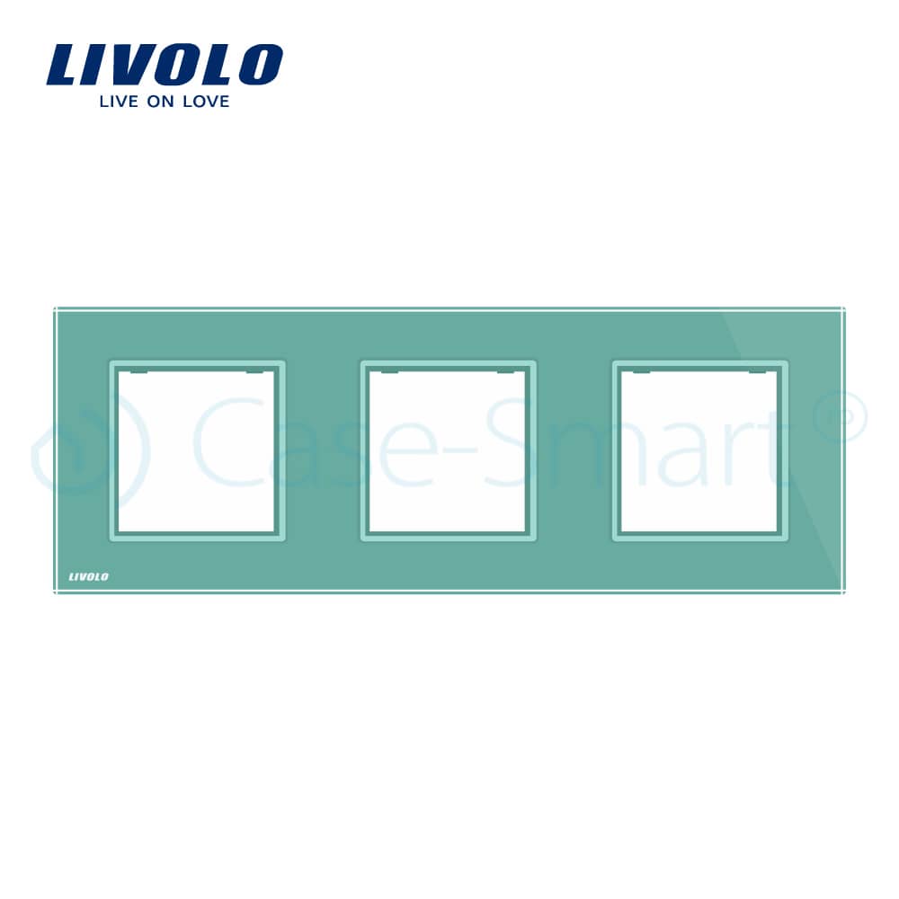 Rama priza tripla Livolo din sticla — imaginea 3