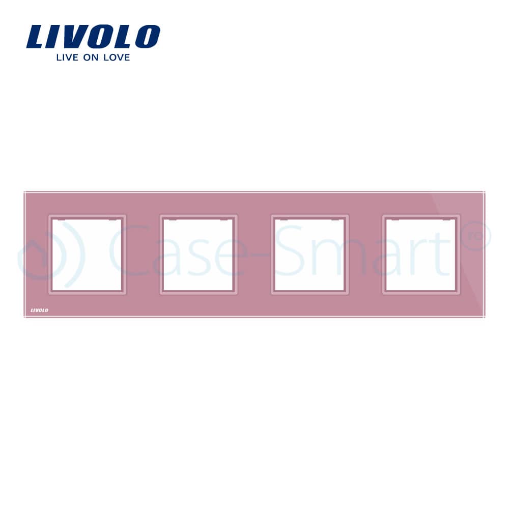 Rama priza cvadrupla Livolo din sticla — imaginea 3