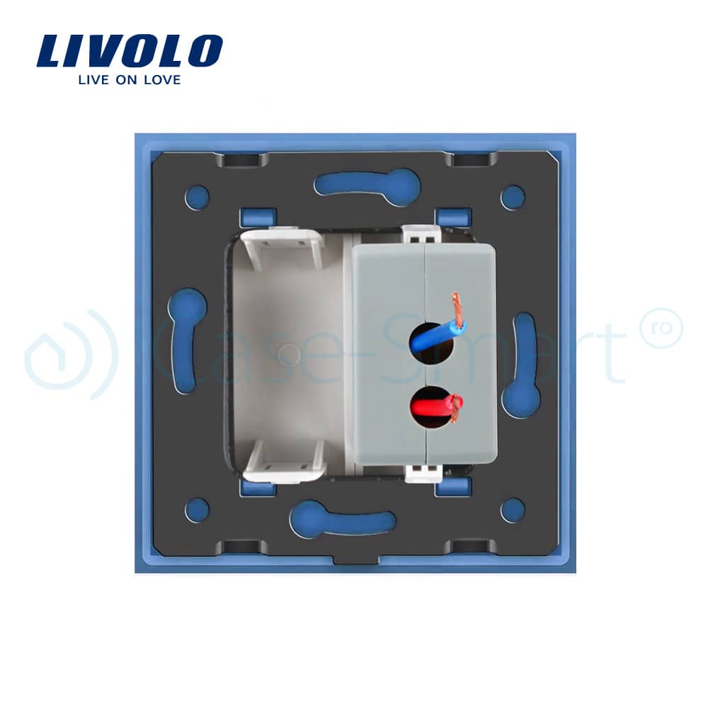 Priza USB Livolo cu rama din sticla — imaginea 4