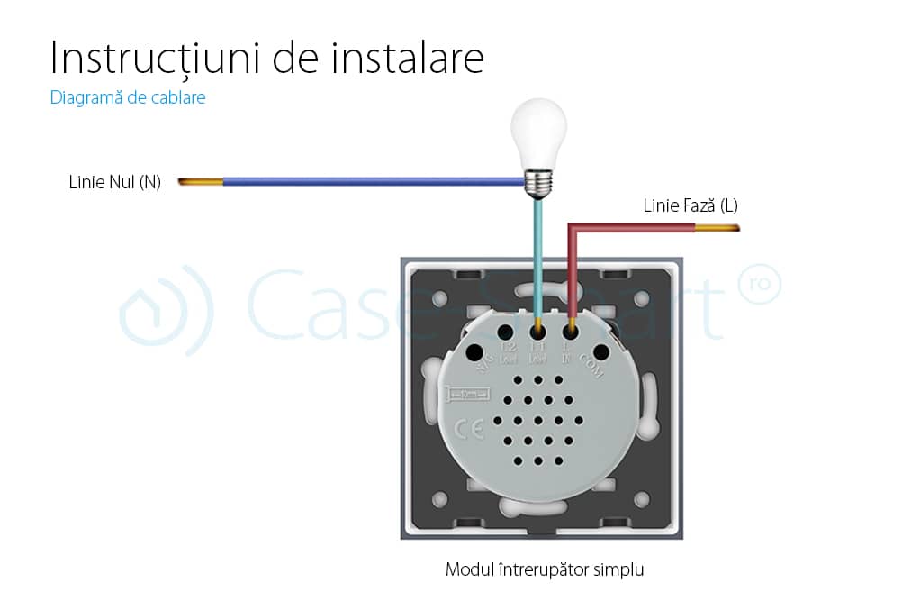 Modul intrerupator simplu cu timer si touch LIVOLO — imaginea 2