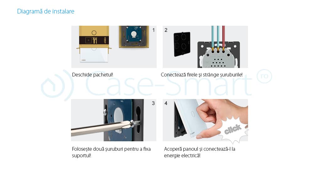 Modul intrerupator simplu cu timer si touch LIVOLO — imaginea 4