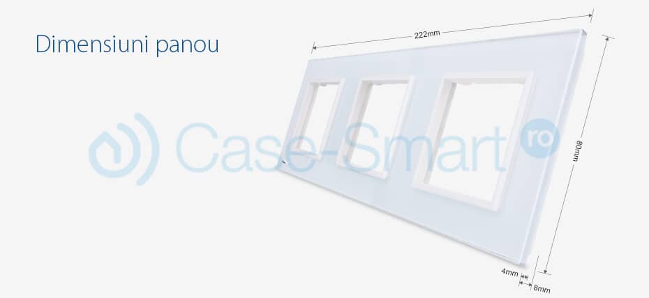 Rama priza tripla Livolo din sticla — imaginea 4