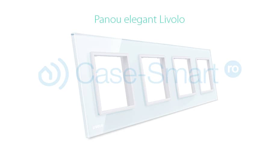 Rama priza cvadrupla Livolo din sticla — imaginea 5