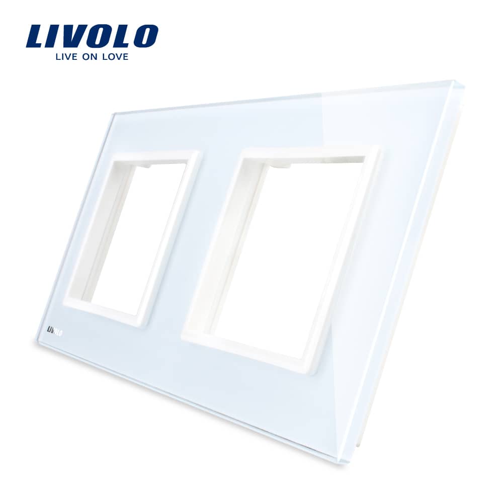 Rama priza dubla Livolo din sticla — imaginea 2