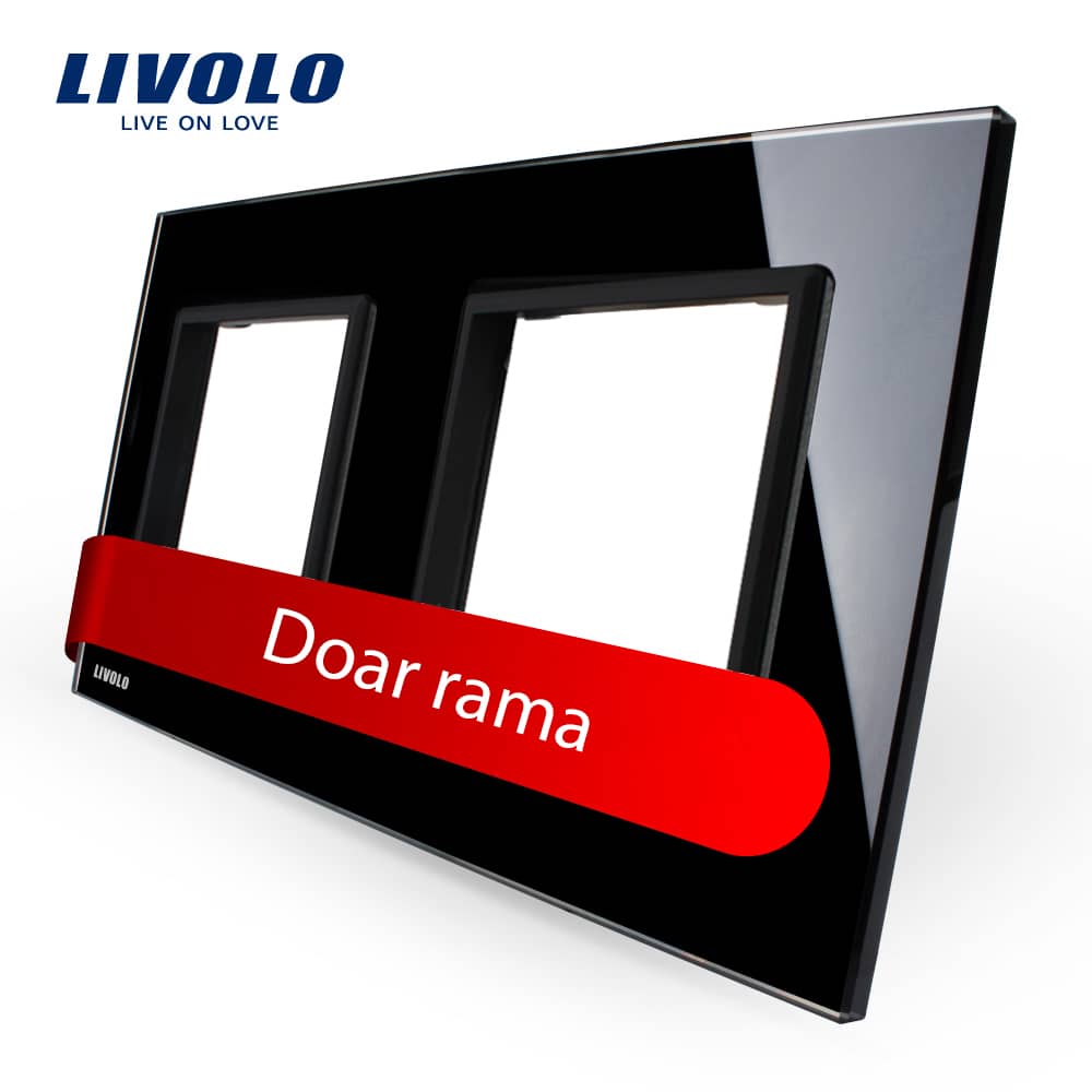 Rama priza dubla Livolo din sticla — imaginea 1