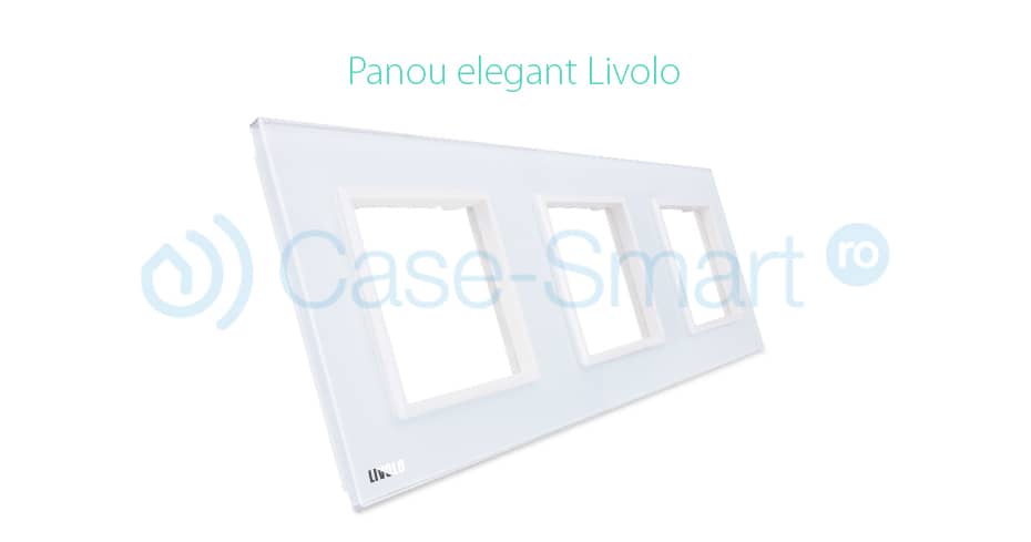 Rama priza tripla Livolo din sticla — imaginea 3