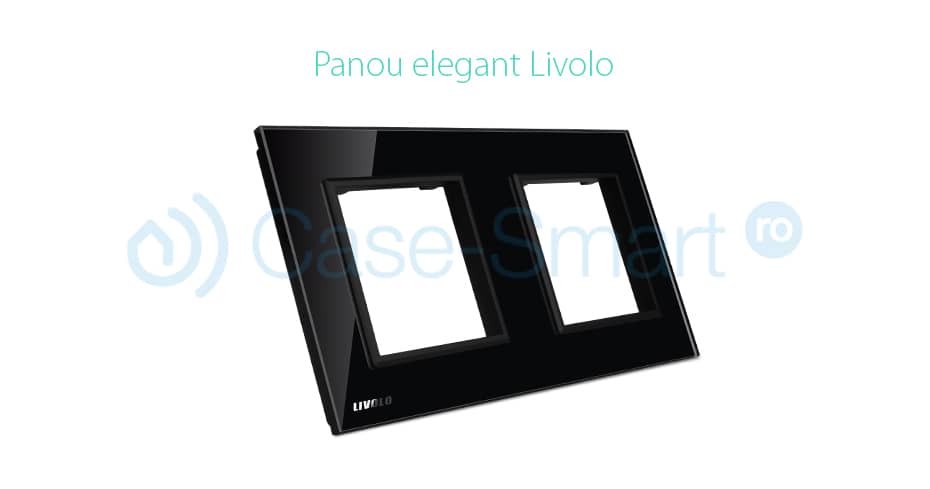 Rama priza dubla Livolo din sticla — imaginea 2