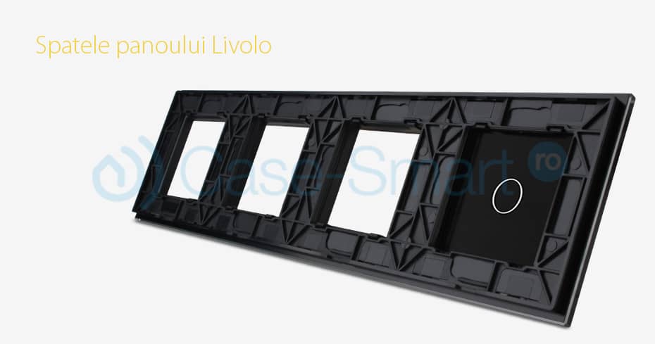Rama intrerupator cu touch simplu+priza tripla LIVOLO din sticla — imaginea 4
