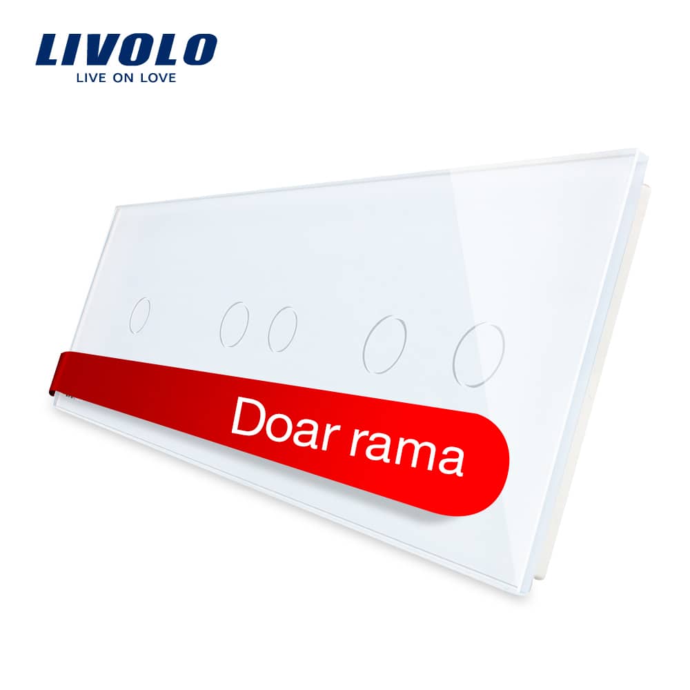 Panou intrerupator simplu+dublu+dublu cu touch LIVOLO din sticla — imaginea 1