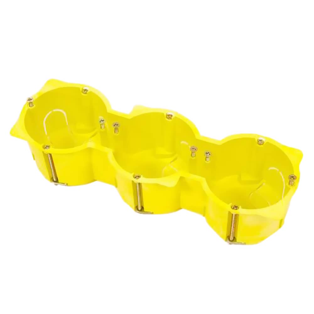 Doza intrerupator pentru rigips tripla COURBI — imaginea 1