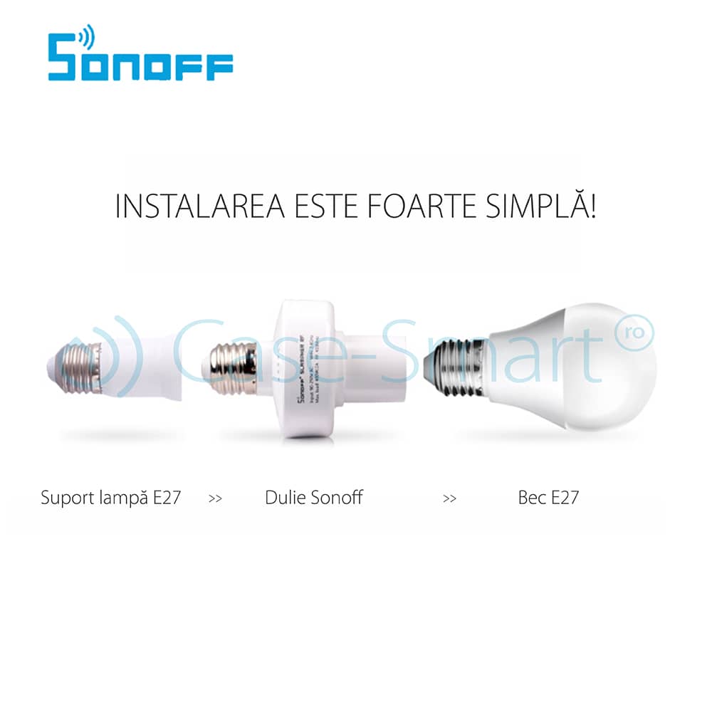 Dulie inteligenta Wi-Fi si RF E27 Sonoff — imaginea 5