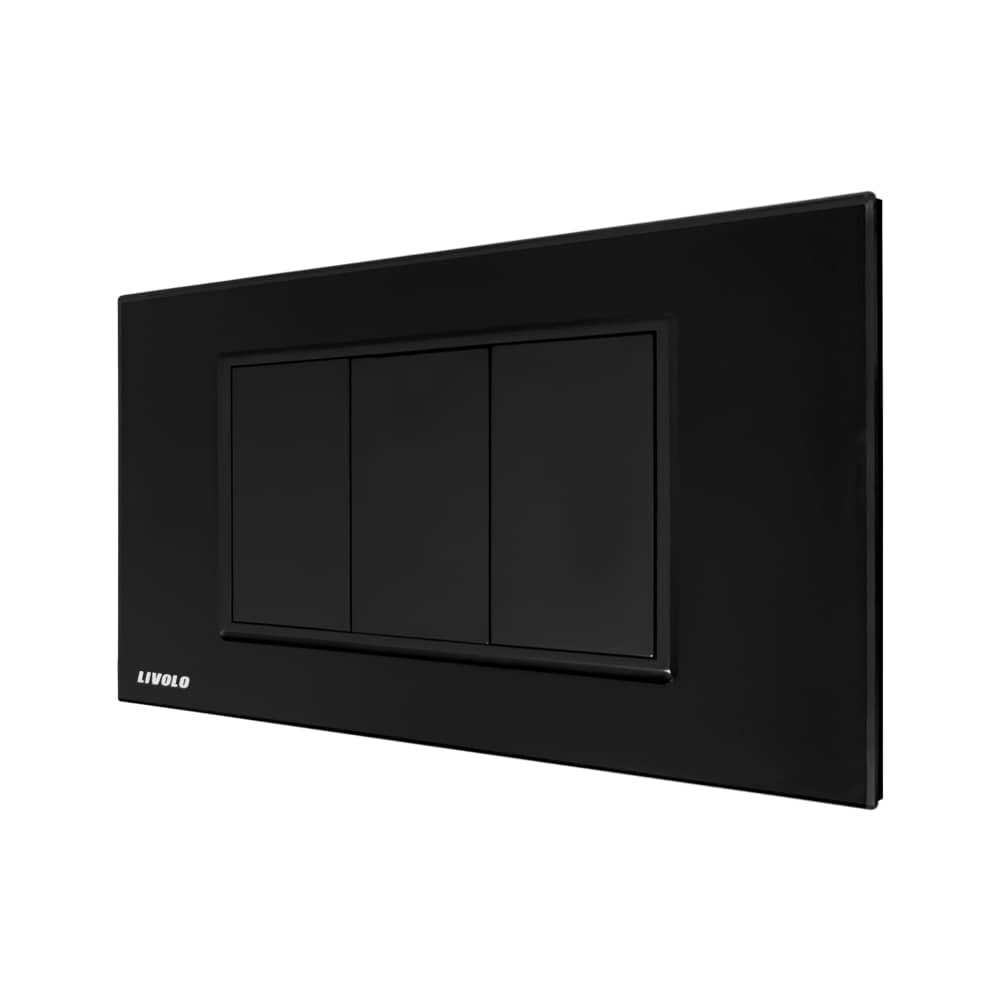 Priza blank - goala Livolo cu rama din sticla - standard italian — imaginea 2