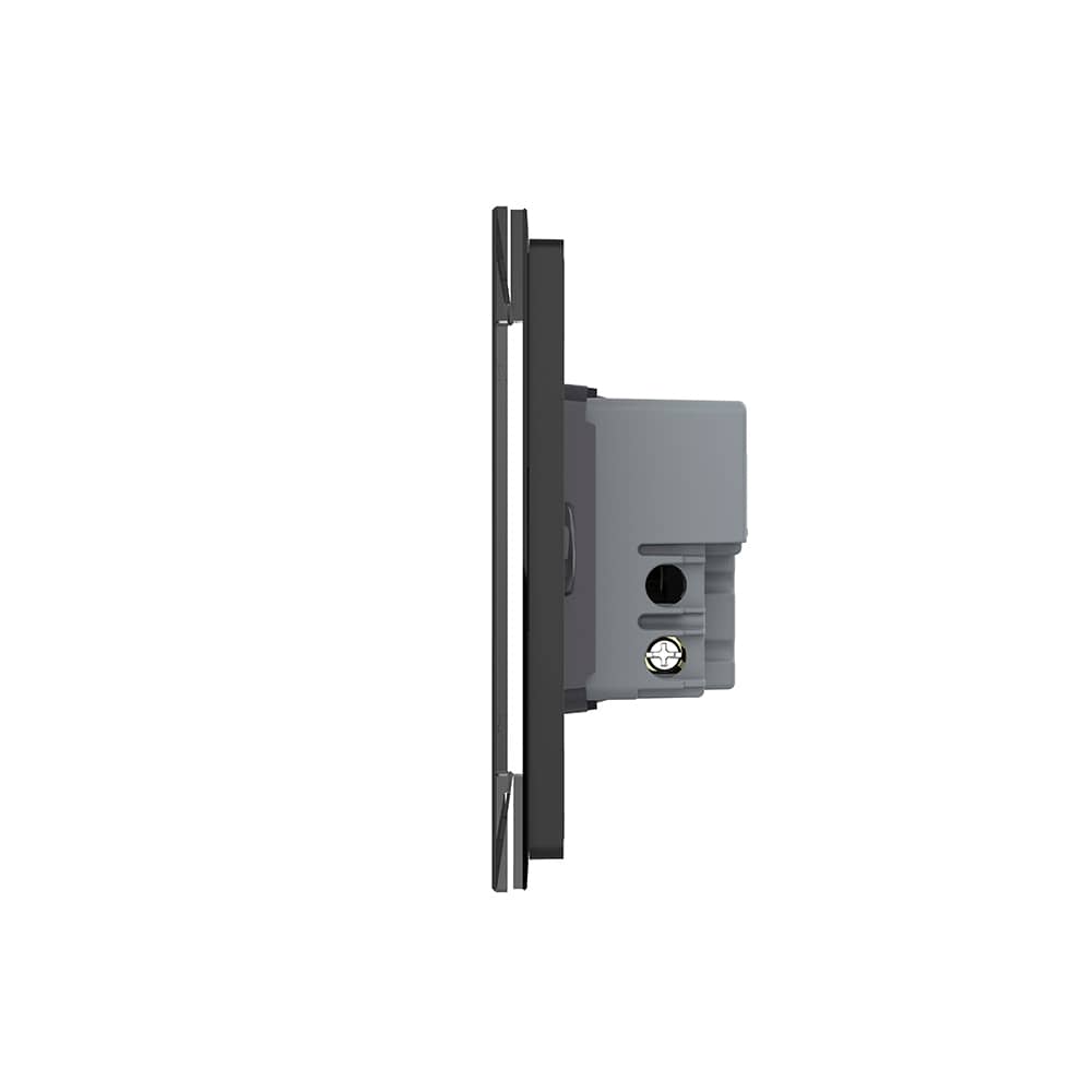 Intrerupator triplu cap scara / cruce cu touch Livolo din sticla, standard italian - Serie noua — imaginea 3