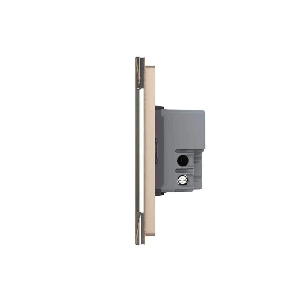 Intrerupator triplu cap scara / cruce cu touch Livolo din sticla, standard italian - Serie noua — imaginea 3