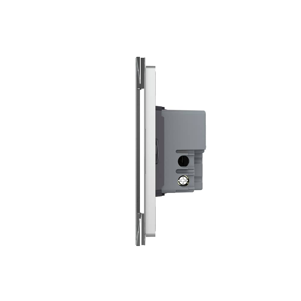 Intrerupator triplu cap scara / cruce cu touch Livolo din sticla, standard italian - Serie noua — imaginea 3