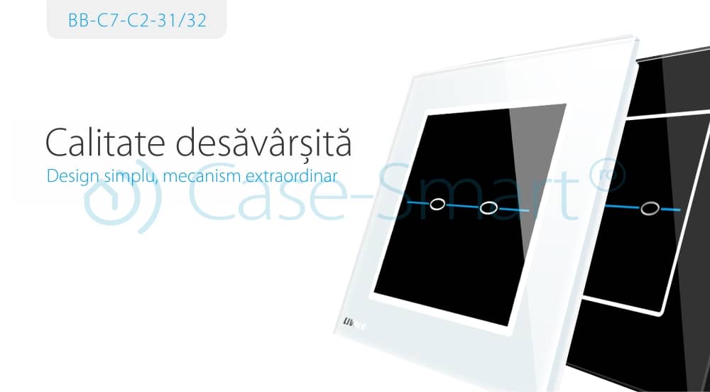 Panou intrerupator dublu cu touch Livolo din sticla - Seria R — imaginea 3