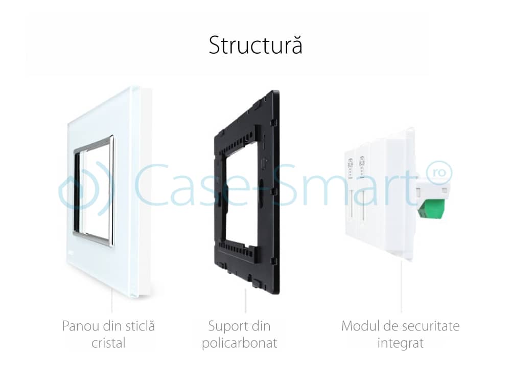 Priza dubla Telefon Livolo cu rama din sticla - standard italian — imaginea 3