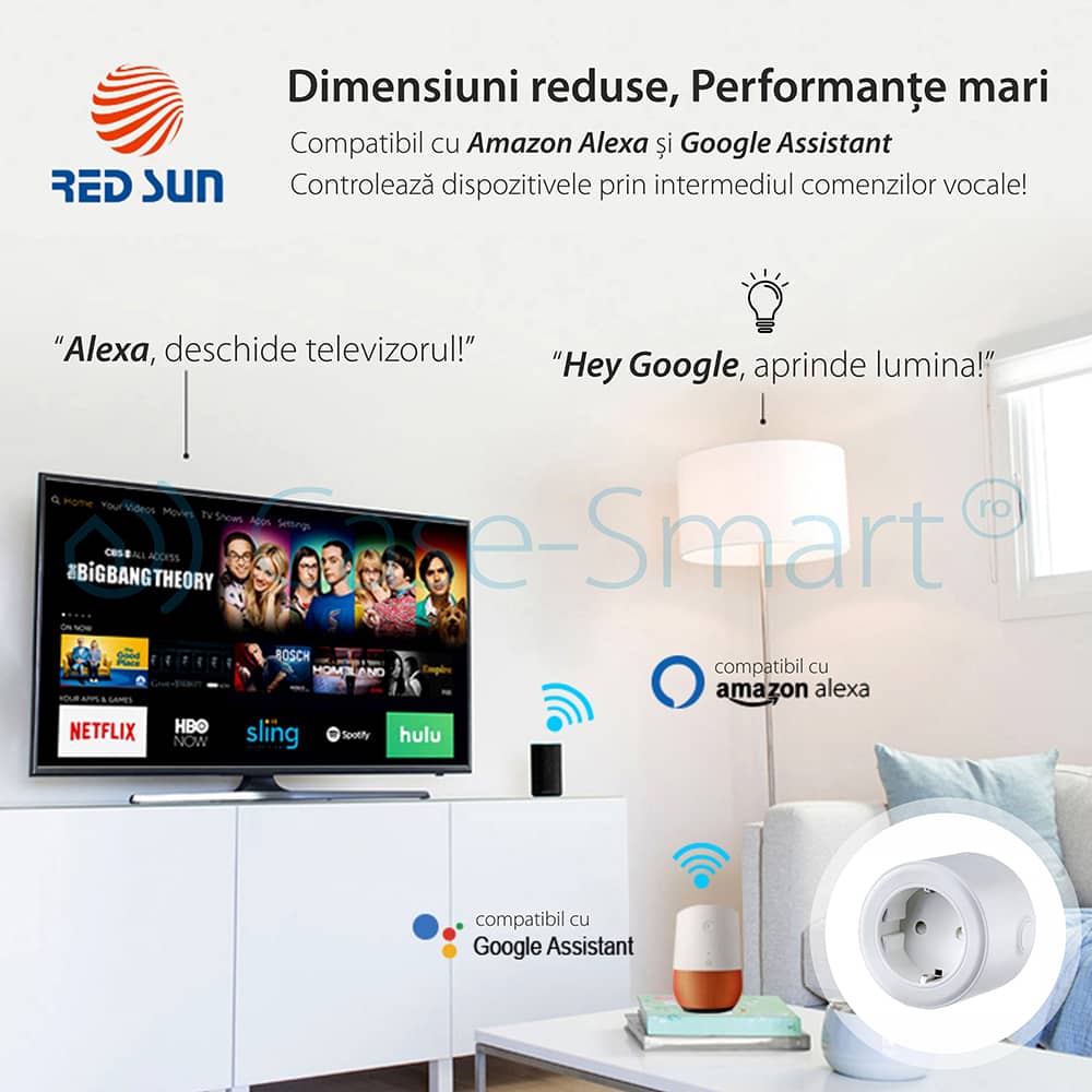 Priza inteligenta RedSun Wi-Fi rotunda EU - RS-M6, Control de pe telefonul mobil — imaginea 4