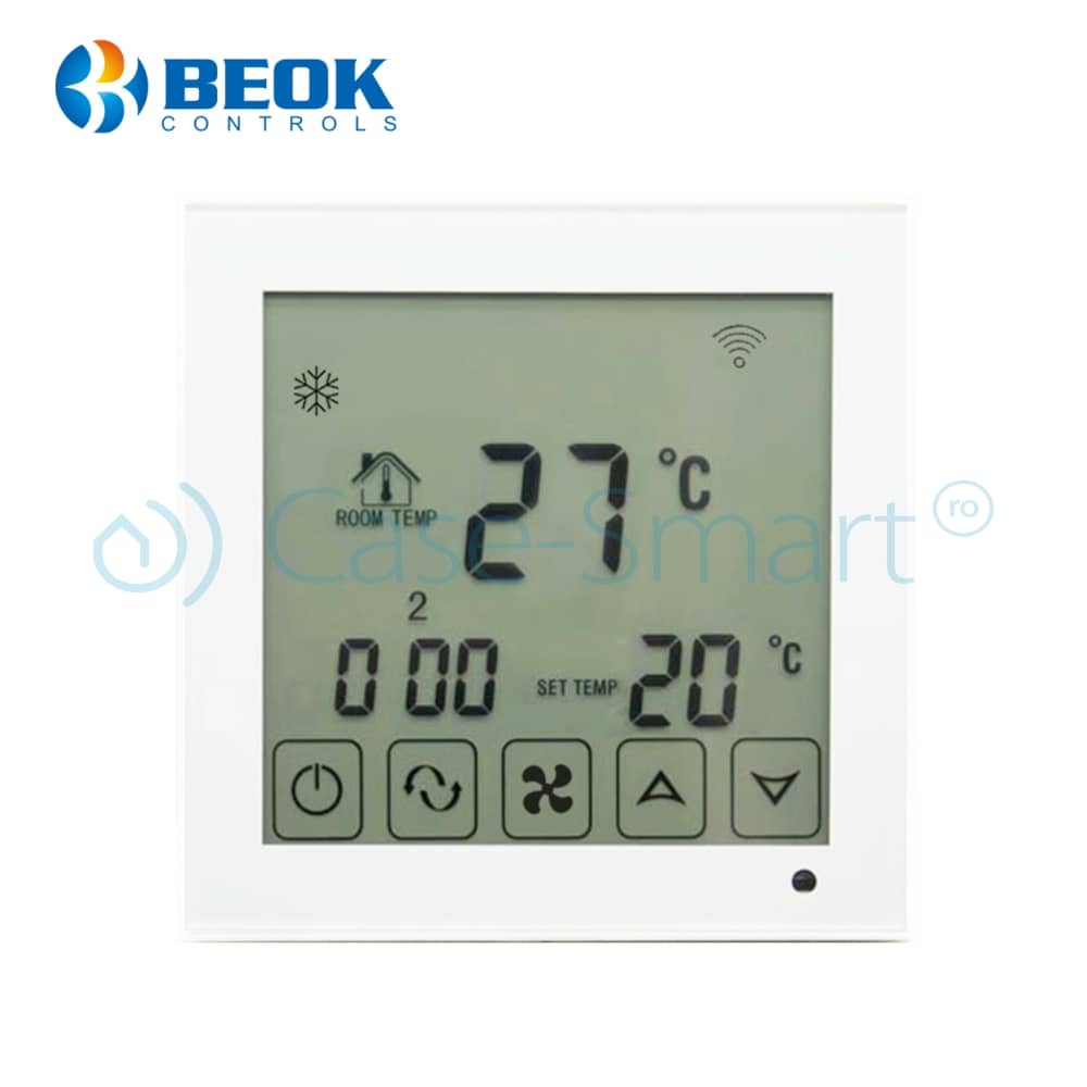 Termostat cu fir pentru aer conditionat BeOk TDS23WiFi-AC, Aplicatia mobila Smart Life, Compatibil cu sisteme HVAC — imaginea 3