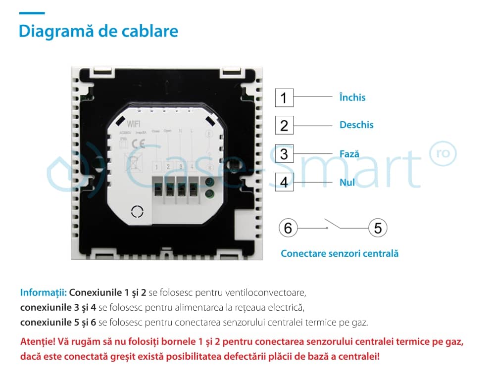 Termostat WiFi pentru centrala termica pe gaz si incalzire in pardoseala, Aplicatia mobila Smart Life, BeOk BOT-313WiFi — imaginea 4