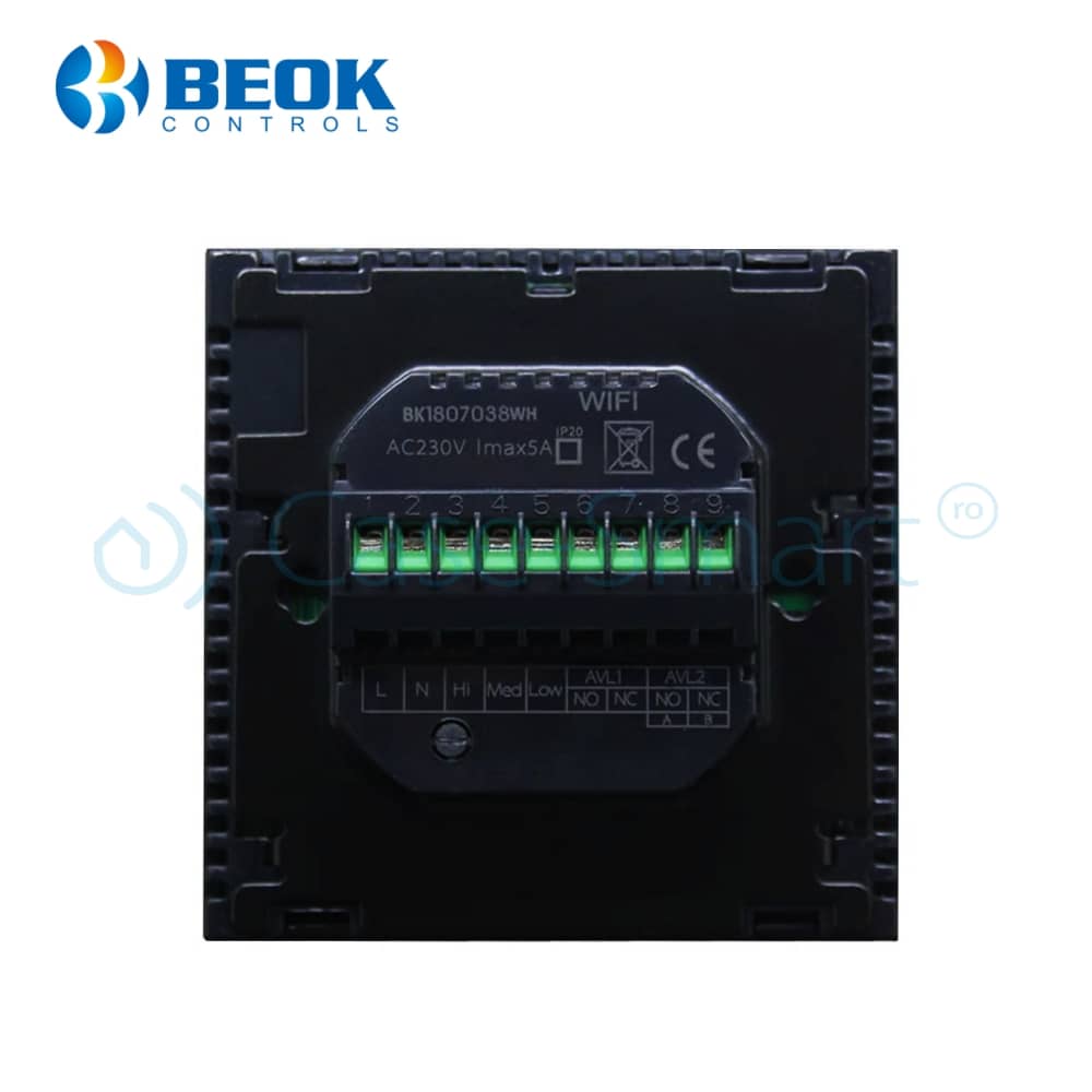Termostat cu fir pentru aer conditionat BeOk TGT70-AC2, Compatibil cu sisteme HVAC — imaginea 4
