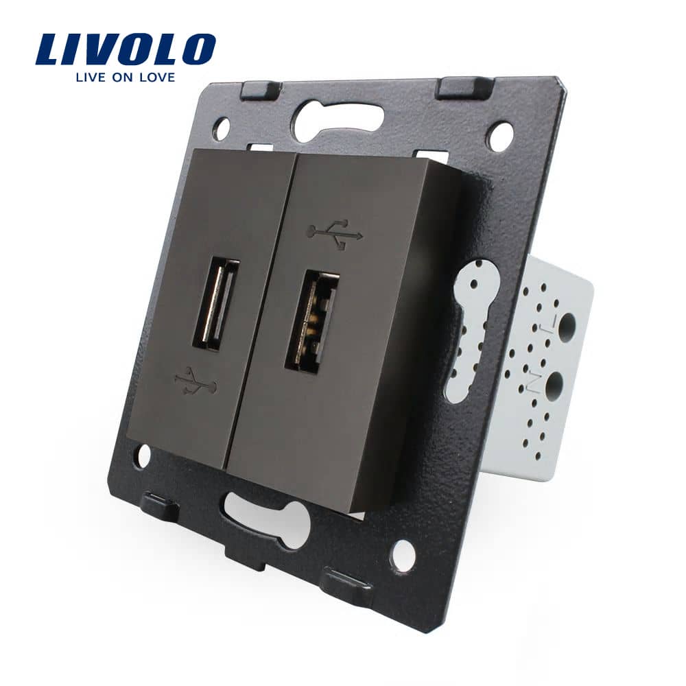 Priza Dubla USB Livolo — imaginea 1