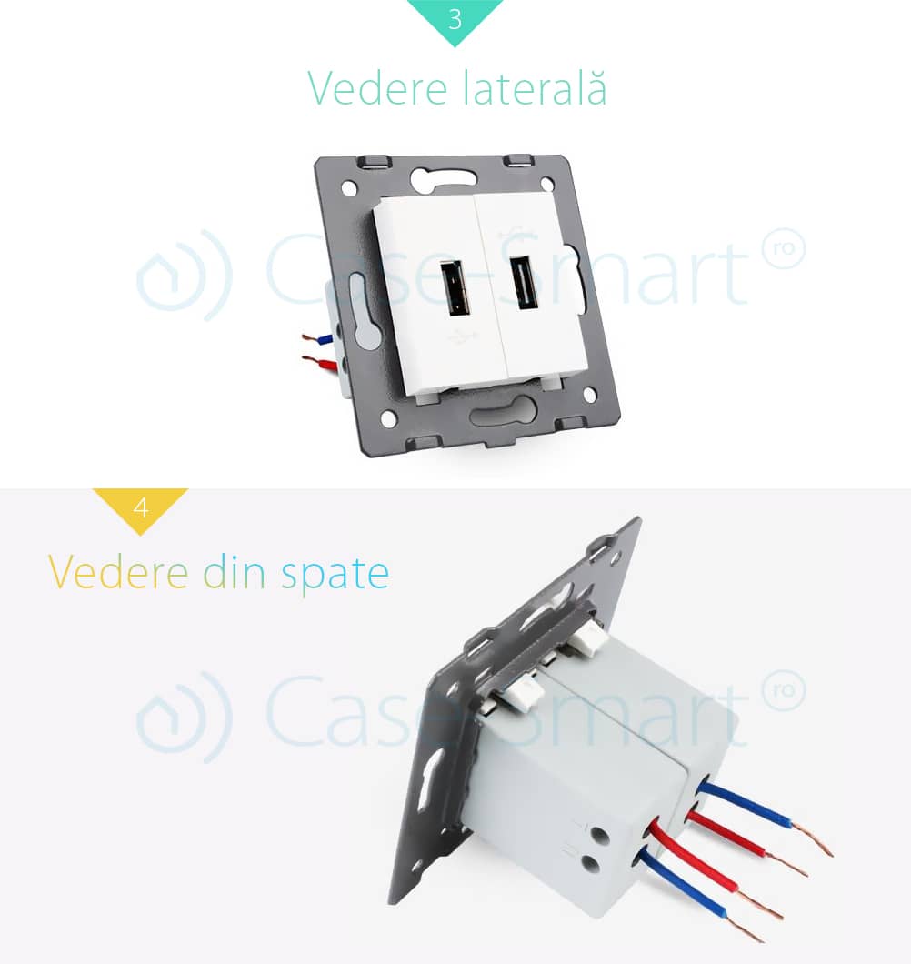 Priza Dubla USB Livolo — imaginea 3