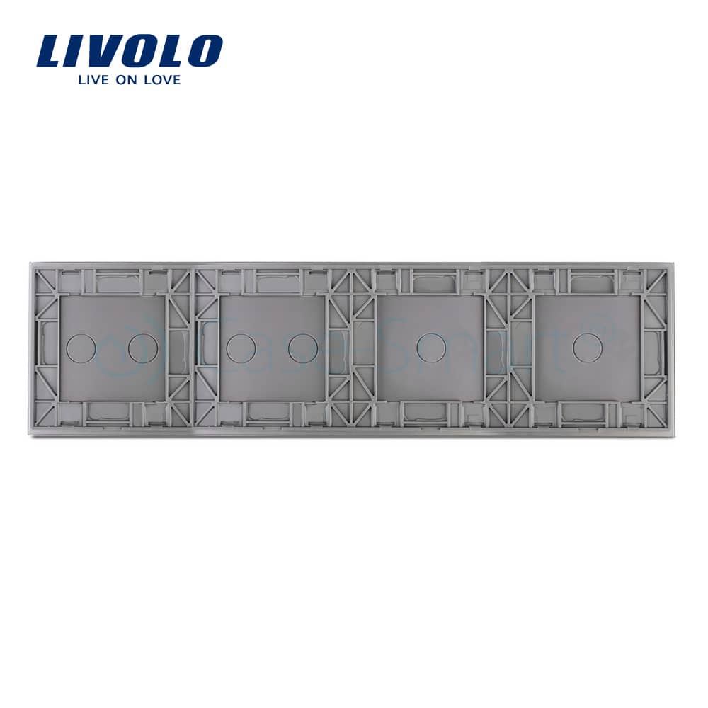 Panou intrerupator simplu+simplu+dublu+dublu cu touch LIVOLO din sticla — imaginea 2