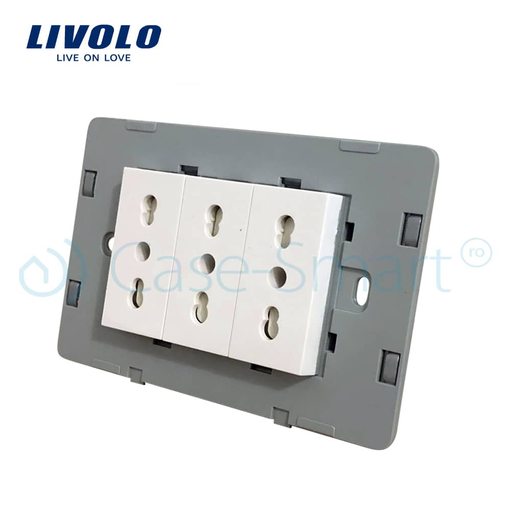 Modul priza tripla LIVOLO standard italian — imaginea 2