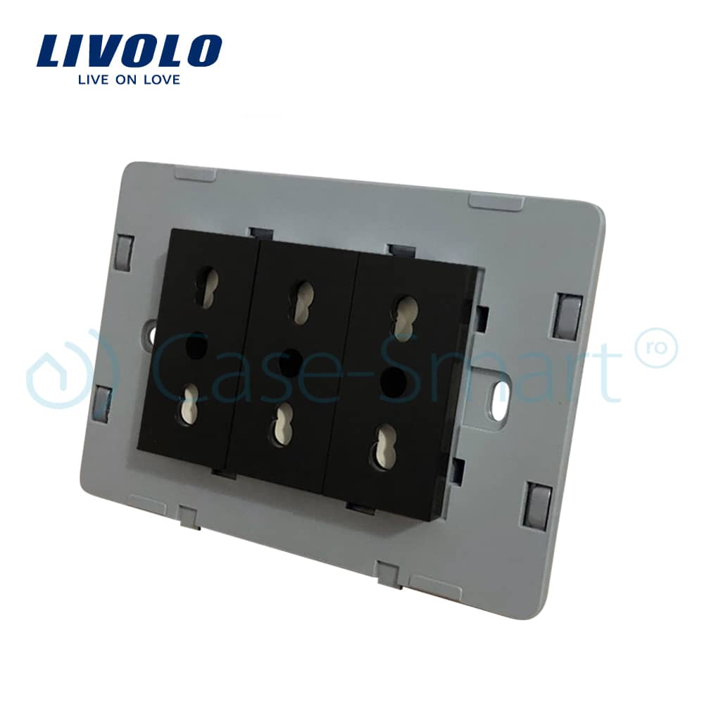 Modul priza tripla LIVOLO standard italian — imaginea 2
