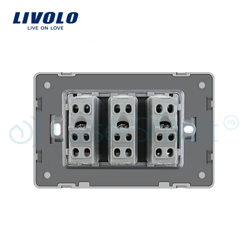 Modul priza tripla LIVOLO standard italian — imaginea 3