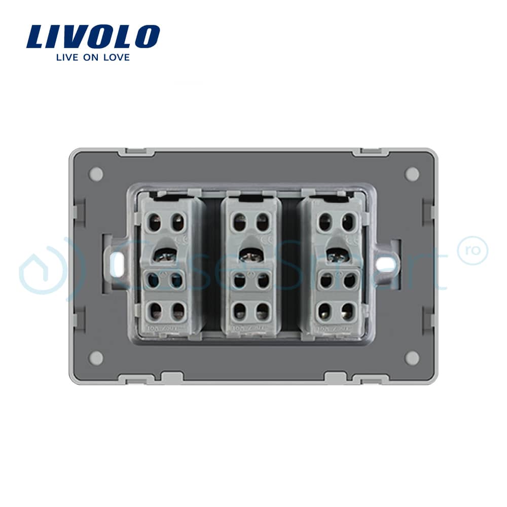 Modul priza tripla LIVOLO standard italian — imaginea 3