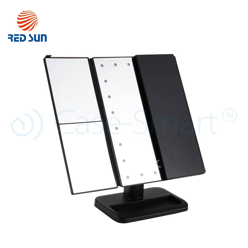 Oglinda cosmetica rotativa RedSun, Led-uri cu variator pentru make-up — imaginea 5