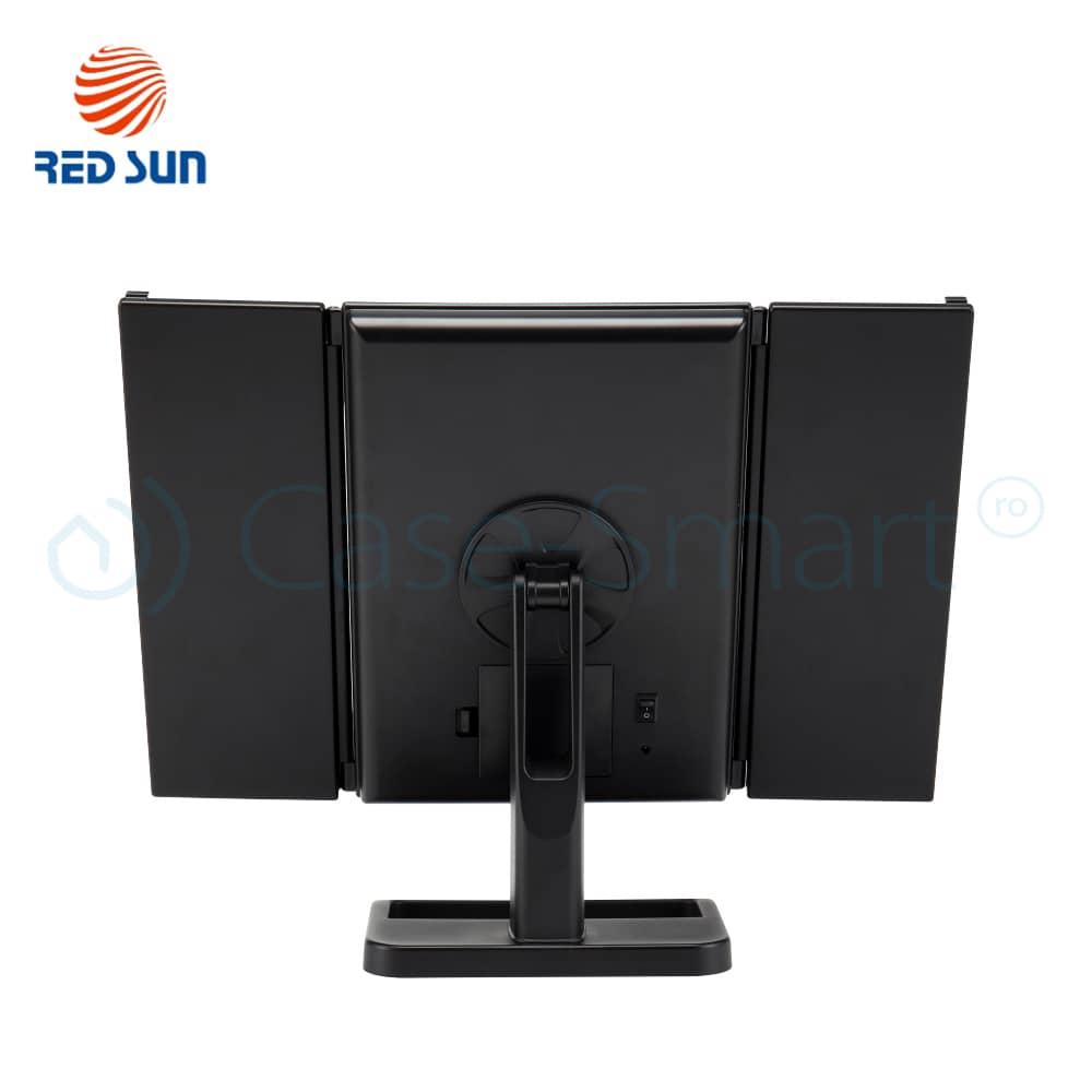 Oglinda cosmetica rotativa RedSun, Led-uri cu variator pentru make-up — imaginea 6