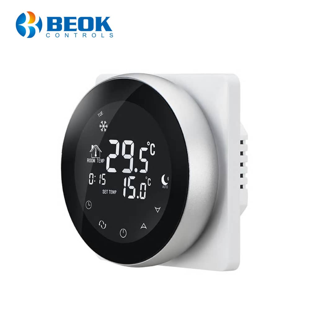 Termostat pentru incalzirea electrica in pardoseala Beok TGR87-EP, Anti-inghet, Setare interval de functionare — imaginea 1