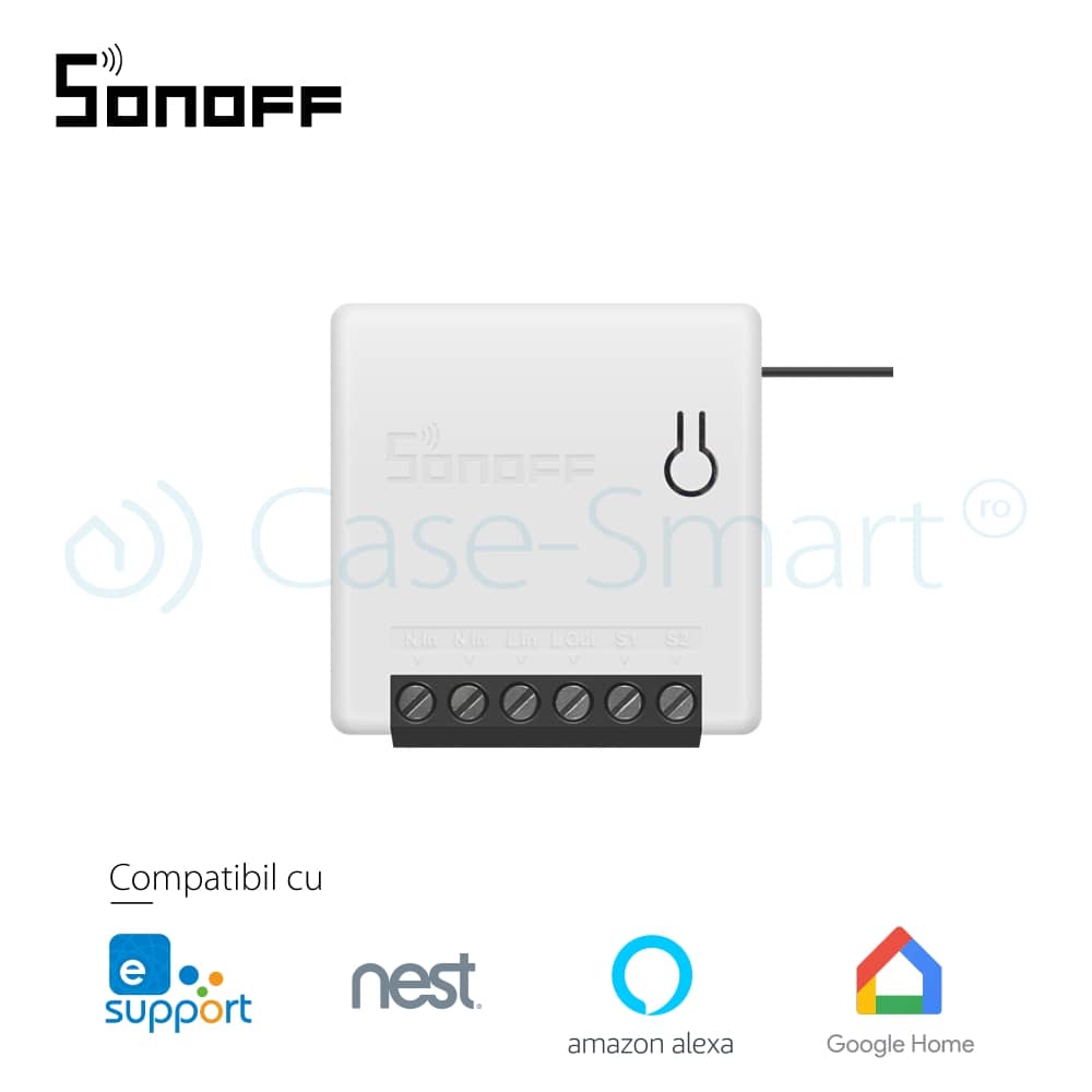 Releu Mini automatizare dispozitive electrocasnice Sonoff Mini, Setare interval de functionare, Control vocal, Control de pe telefonul mobil — imaginea 2
