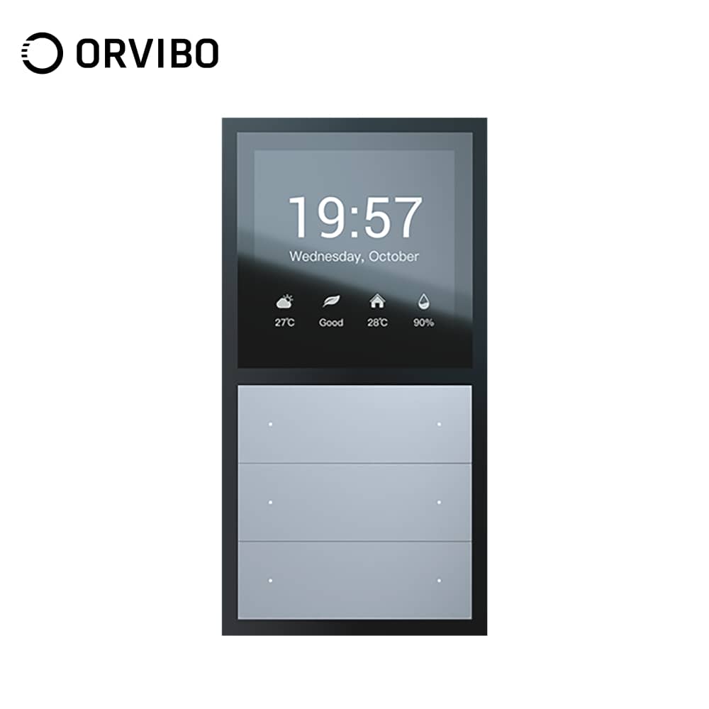 Panou multifunctional Smart Orvibo MixPad, Senzor temperatura, Senzor umiditate, Protocol Zigbee, Control lumini, Control rulouri exterioare, draperii, perdea, Control vocal, Control de pe telefonul mobil — imaginea 1